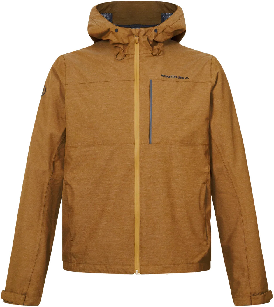 Hummvee Waterproof Hooded Mens Cycling Jacket - Bronze