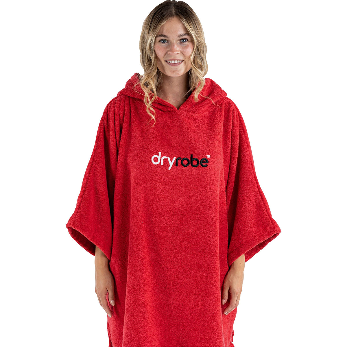 Organic Towel Changing Robe - Red