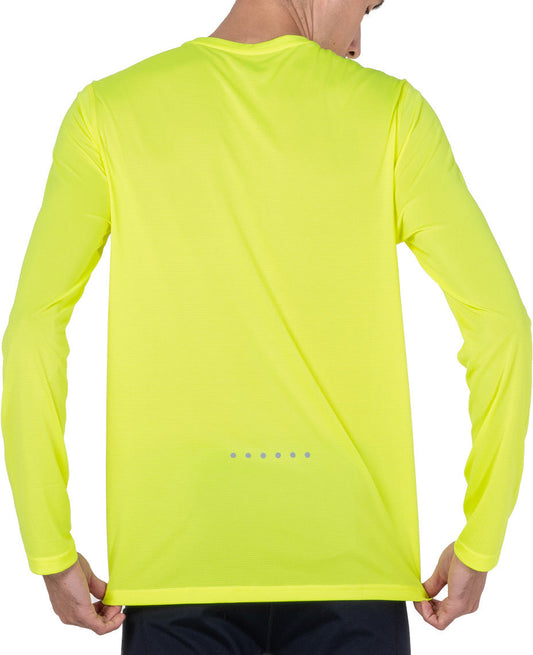 Core Long Sleeve Mens Running Top - Yellow