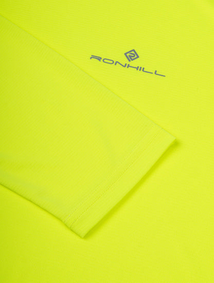 Core Long Sleeve Mens Running Top - Yellow