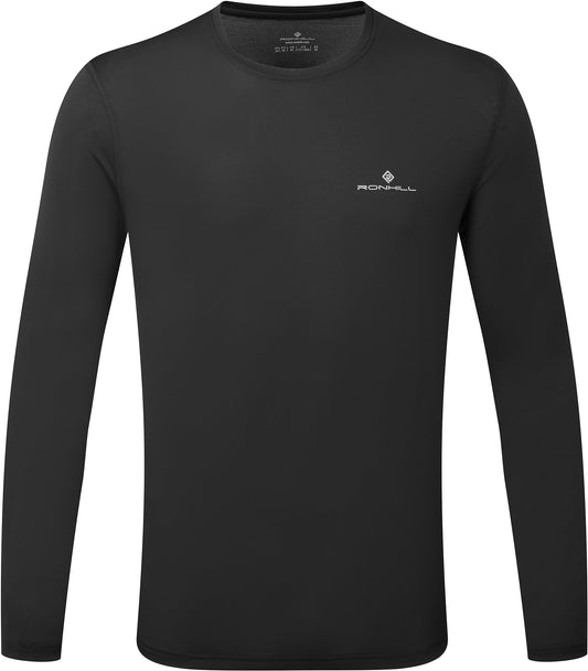 Core Long Sleeve Mens Running Top - Black