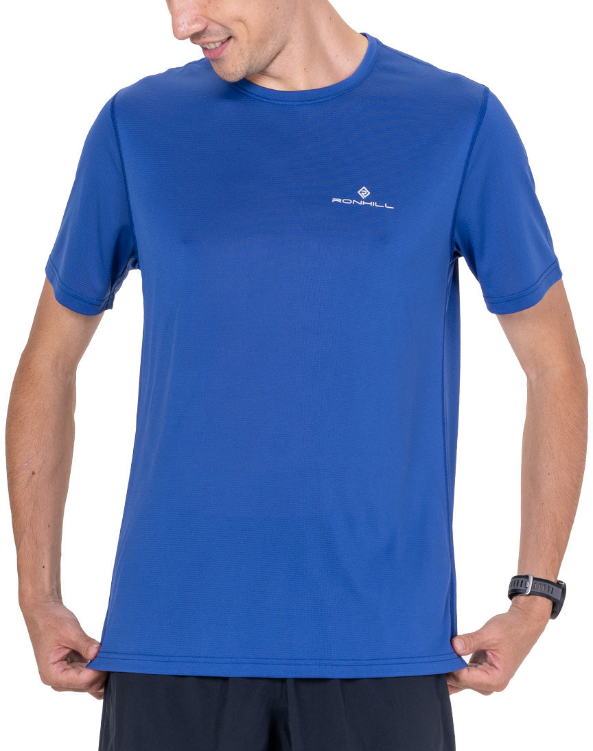 Core Short Sleeve Mens Running Top - Blue