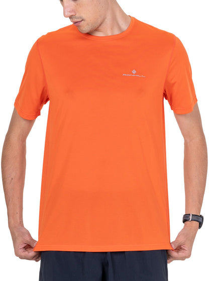 Core Short Sleeve Mens Running Top - Orange