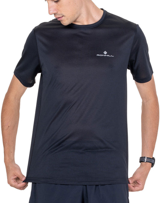 Core Short Sleeve Mens Running Top - Black