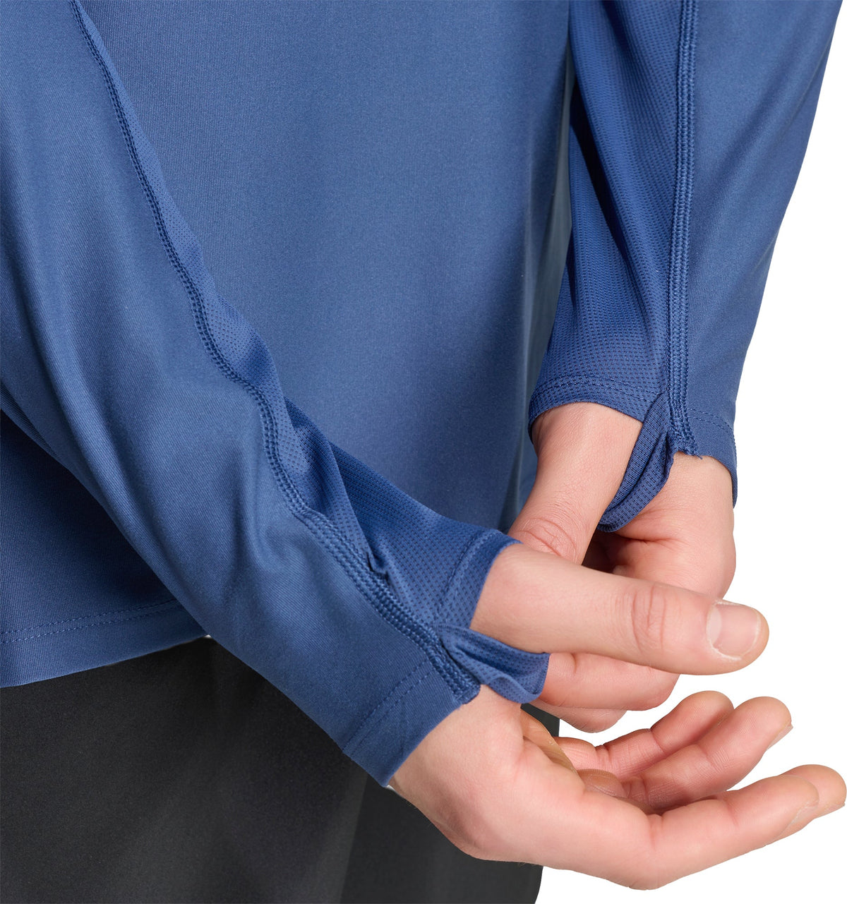 Adi365 Iconic Half Zip Long Sleeve Mens Running Top - Blue