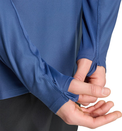 Adi365 Iconic Half Zip Long Sleeve Mens Running Top - Blue