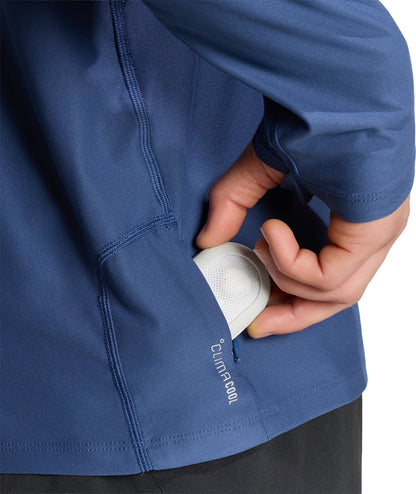 Adi365 Iconic Half Zip Long Sleeve Mens Running Top - Blue